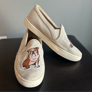 Souludos Bulldog Patch Slip on Sneakers